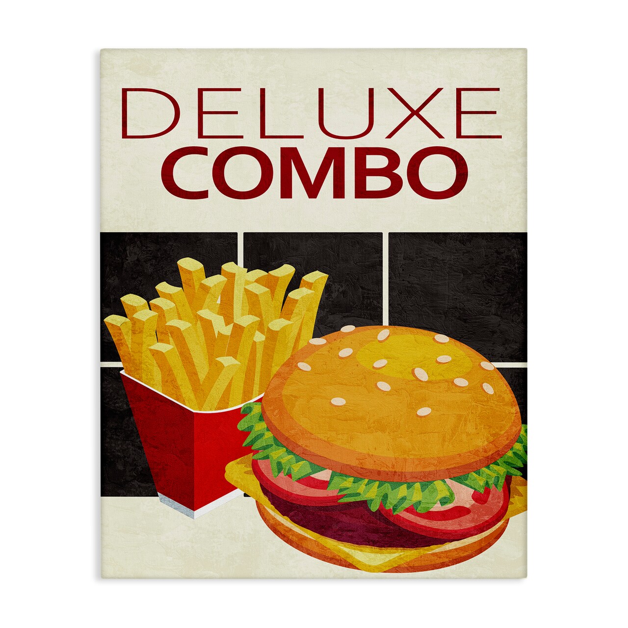 Stupell Industries Deluxe Combo Fast Food Canvas Design by Kim Allen